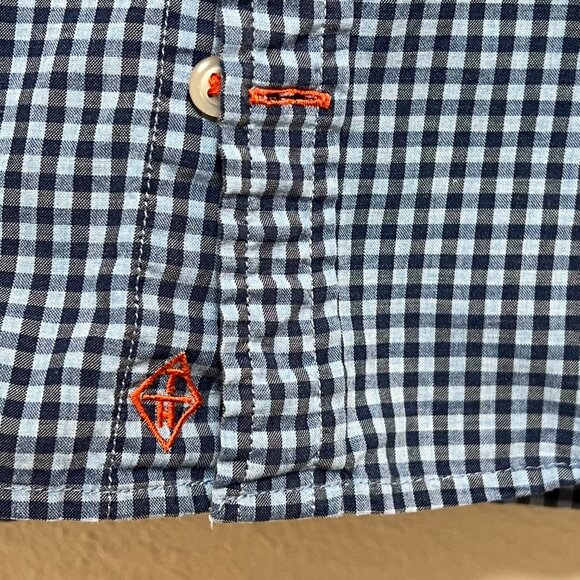 Tommy Hilfiger Blue Checkered Long Sleeve Button Up Shirt Mens Size XS - Picture 4 of 13